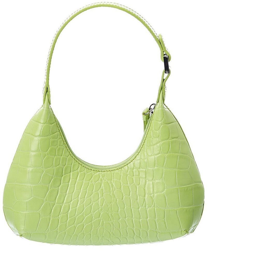 By Far Amber Croc-Embossed Leather Shoulder Bag - Picture 2 of 4